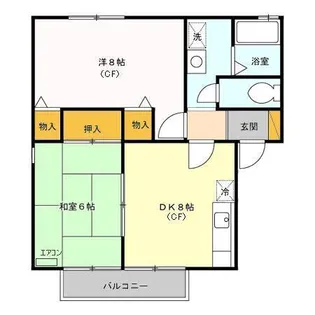 オイコス 壱番館【2階】の間取り