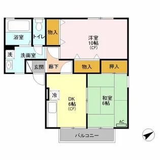 オイコス 参番館【1階】の間取り