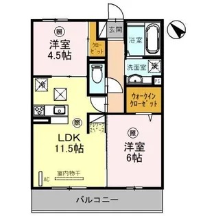 エバープレイス武蔵浦和【1階】の間取り