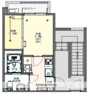 KLEIS西浦和【2階】の間取り