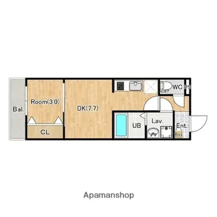 ジーメゾン桜田島【1階】の間取り