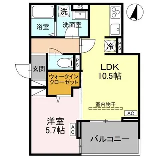 NOBLE VILLA鹿手袋 B【3階】の間取り