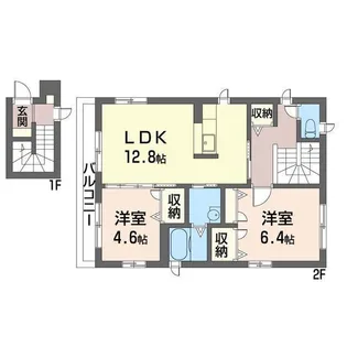 クレスト【201号室号室】の間取り
