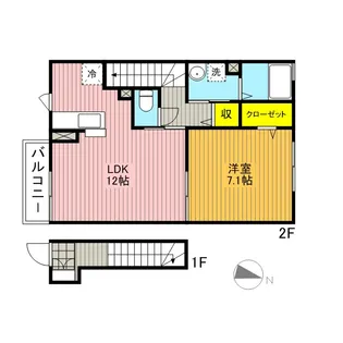 レジデンスフジミ【2階】の間取り