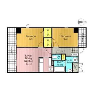 ハック北戸田クレシア【5階】の間取り
