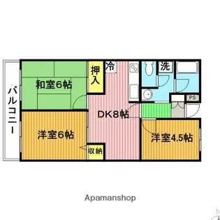 セントエルモ武蔵浦和【1階】の間取り