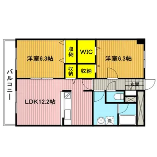 グラース【2階】の間取り