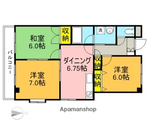 西浦和アネックスマンション【3階】の間取り