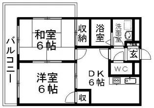 ジュネス中浦和【301号室号室】の間取り