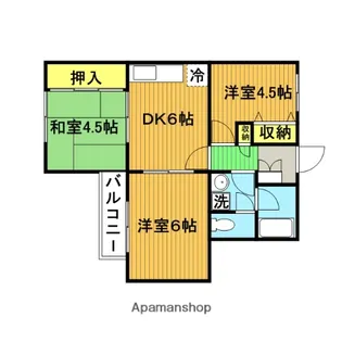 秋本マンション【203号室】の間取り