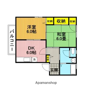 ウエストパレスⅢ【2階】の間取り