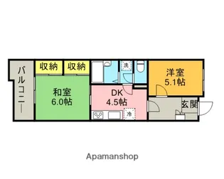 浦和白幡第1ローヤルコーポ【404号室】の間取り