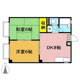 ファミーナシオンB【202号室号室】の間取り