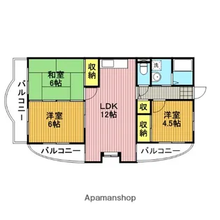 グランドカーサ武蔵野【3階】の間取り