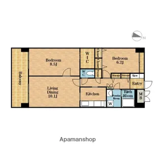 ビラ桜【7階】の間取り