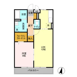 サンライズ蒲生【3階】の間取り