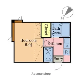 ハッピーライフ里・1号館【208号室】の間取り