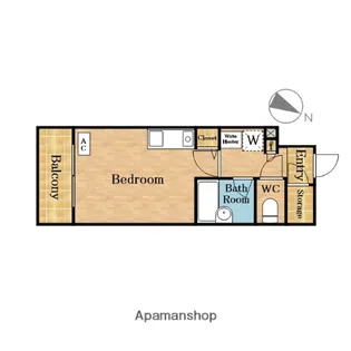 1Rの間取り画像