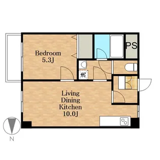 クオーレシャトー南越谷【202号室】の間取り