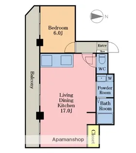 アンバースクエア【4階】の間取り