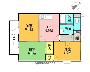 ガーデンヒルズ【2階】の間取り