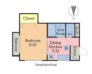ビリーヴナカジマⅡ【301号室】の間取り