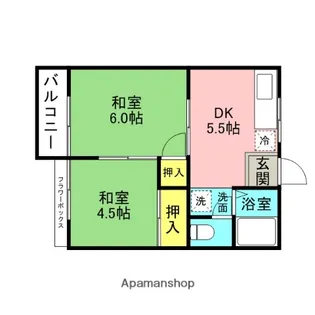 ベルゾーネ一柳【2階】の間取り
