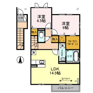 ブリランテレイク【2階】の間取り
