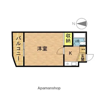 シャルマン蒲生【B203号室】の間取り