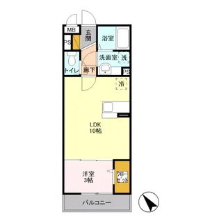 ヘリオス吉川美南 ウラノス【1階】の間取り