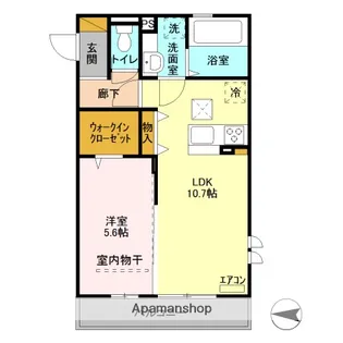 OTT’S HIRO Ⅲ【A101号室】の間取り