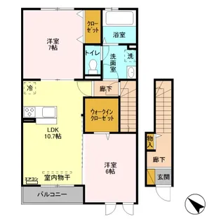 メゾンフォーレ【2階】の間取り
