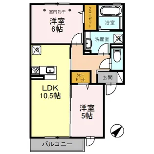 ヴィラ アリエッタ【2階】の間取り