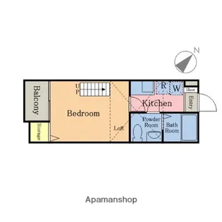 レイクタウンウエストL【203号室】の間取り
