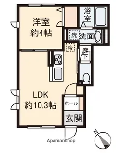 アベニールK【101号室】の間取り