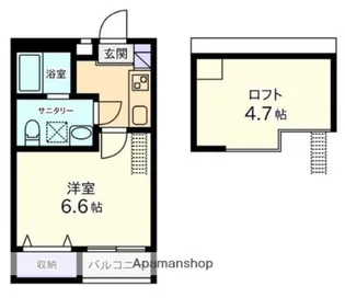 ドリームライツ越谷【101号室】の間取り