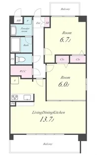 M,S SQUARE【3階】の間取り