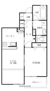 アヴァンセ・ウエスト【1階】の間取り