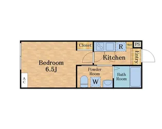 サンリバー三郷【203号室】の間取り