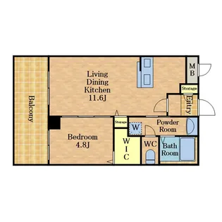 ブライトック南越谷【3階】の間取り