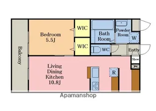 ジャルダンヴェール【403号室】の間取り