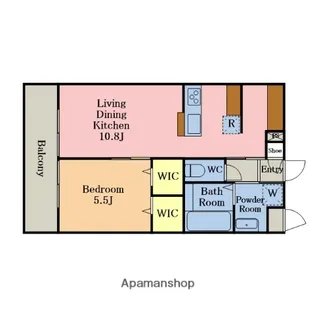 ジャルダンヴェール【405号室】の間取り