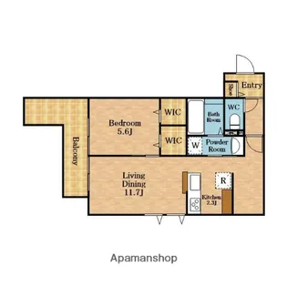 ジャルダンヴェール【2階】の間取り