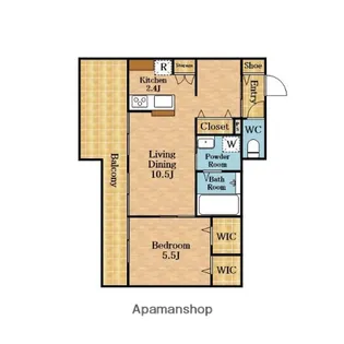 ジャルダンヴェール【3階】の間取り