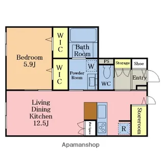 かえで【1階】の間取り
