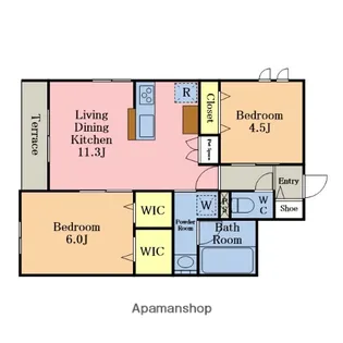 TORTUE【1階】の間取り