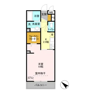 イルソーレ吉川美南 ブル【1階】の間取り