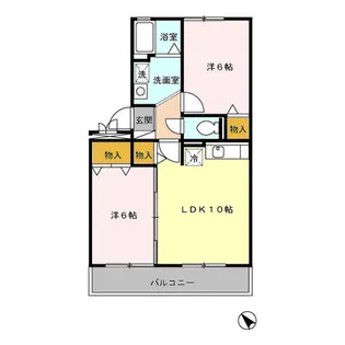 コンフォート嵯峨【1階】の間取り