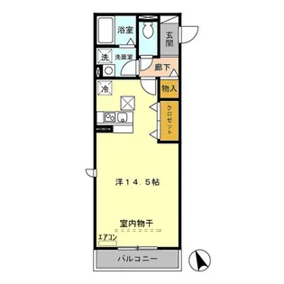 アムール赤山【1階】の間取り