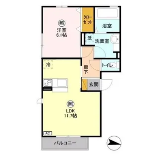エアフォルク【3階】の間取り